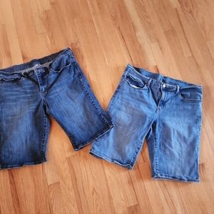Men's Levi's Denim Jeans Shorts waist 33 LOT BUNDLE 2 PAIRS
